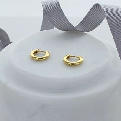 Gold Plated Classic Huggie Earrings