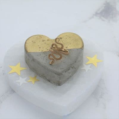 Gold Plated Snake Adjustable Statement Ring