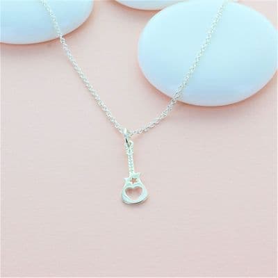 Guitar Sterling Silver Necklace
