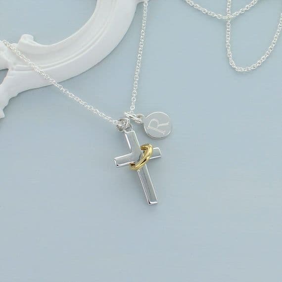 Halo Cross Personalised Necklace