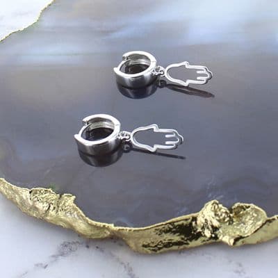 Hamsa Hand Hoop Earrings