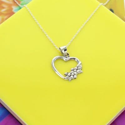 Heart And Flowers Necklace