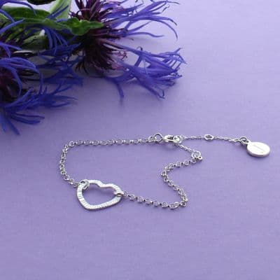 Heart Flower Girl Bracelet