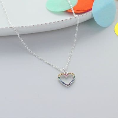 Heart Rainbow Necklace