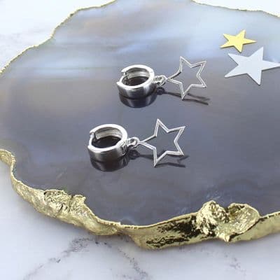 Hoop Star Earrings