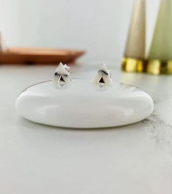 Howlite Triangle Earrings