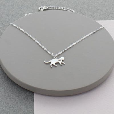 I Love Cats Sterling Silver Necklace