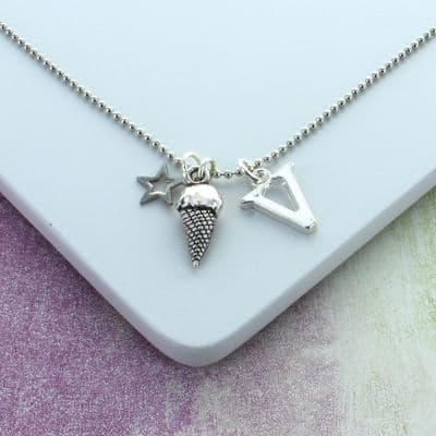 Ice Cream Personalised Charm Necklace