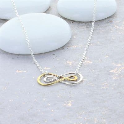 Infinity Double Ring Necklace
