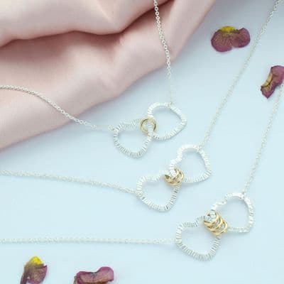 Infinity Family Heart Necklace Gold Filled Child Links