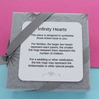 Infinity Family Heart Necklace Sterling Silver