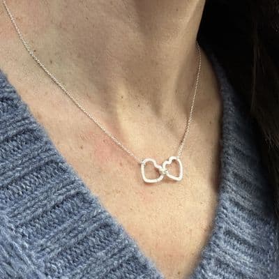 Infinity Family Heart Necklace Sterling Silver