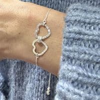 Infinity Family Heart Slider Bracelet