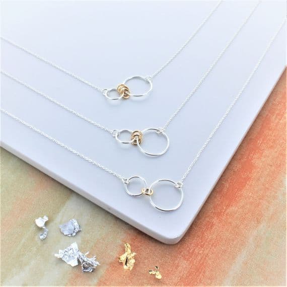 Infinity Family Ring Necklace