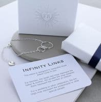 Infinity Family Ring Necklace Silver