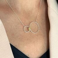 Infinity Family Ring Sparkly Necklace Gold Rings