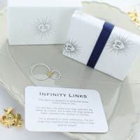 Infinity Family Ring Sparkly Necklace Gold Rings