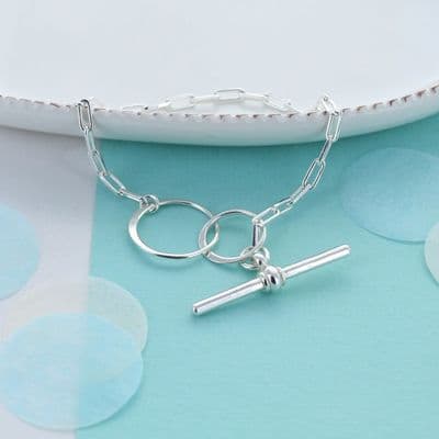 Infinity Link Toggle Clasp Bracelet