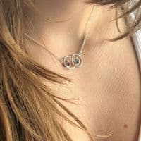 Infinity Personalised Birthstone Necklace