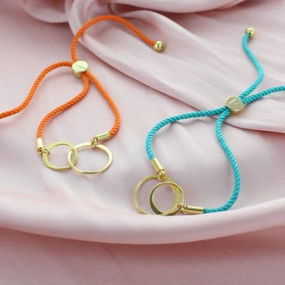 Infinity Personalised Cord Bracelet