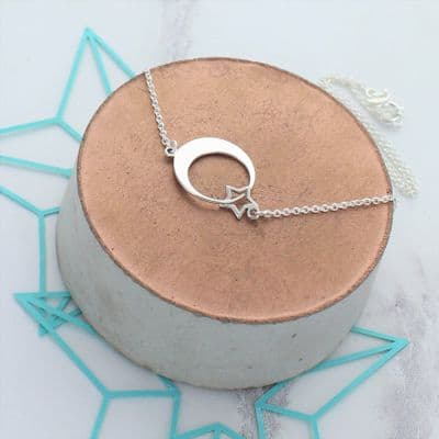 Infinity Star And Moon Charm Necklace