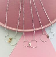 Large Infinity Family Ring Necklace
