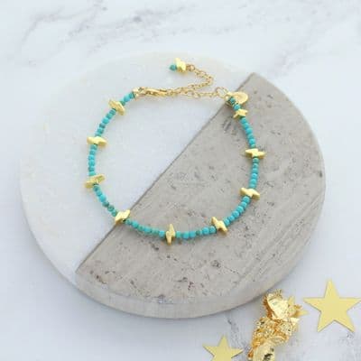 Lightning Bolt Turquoise Bracelet