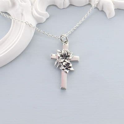 Lily Cross Necklace