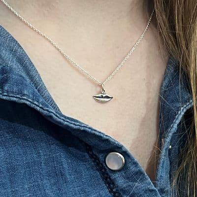Lips Sterling Silver Necklace
