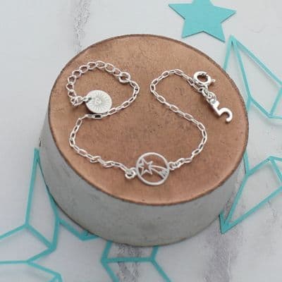 Little Personalised Shooting Star Bracelet