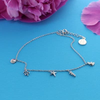 Little Sea Charm Personalised Anklet