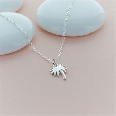 Little Silver Palm Tree Necklace