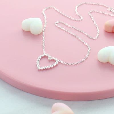 Love Heart Zircon Necklace