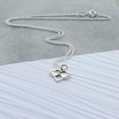 Lover Birds Silver Necklace
