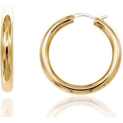 Luna 3 cm gold vermeil hoops