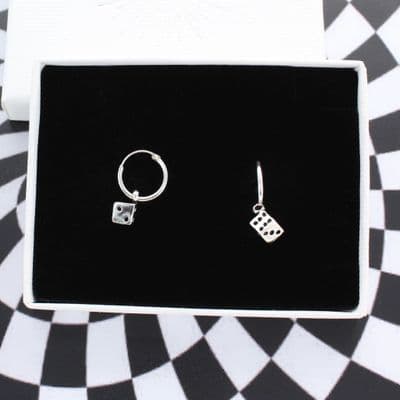 Mini Die Hoop earrings