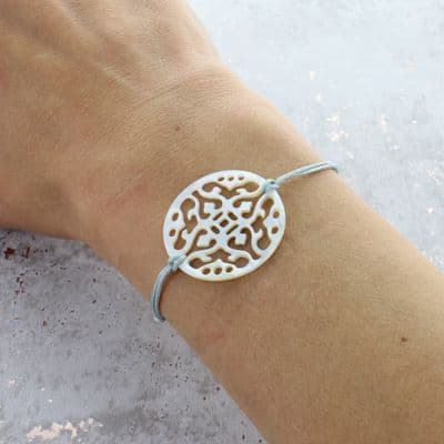 Mother Of Pearl Disc Bracelet