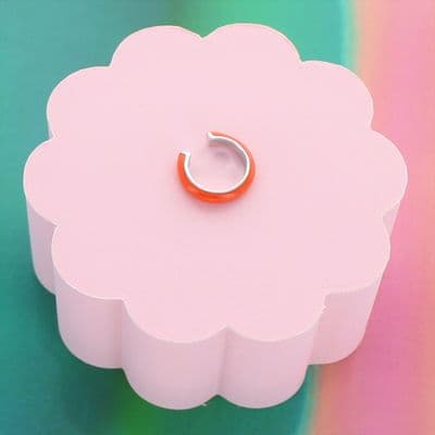 Neon Orange Enamel Ear Cuff