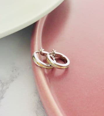 Opal Inlaid Hoop Earrings