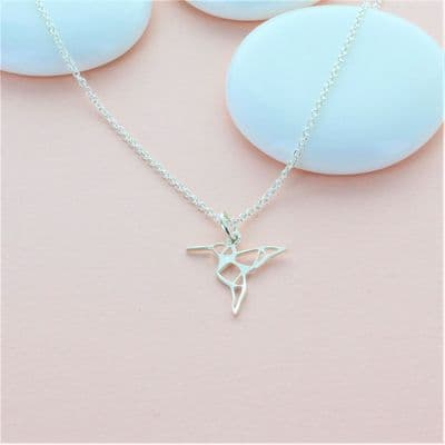 Origami Hummingbird Necklace