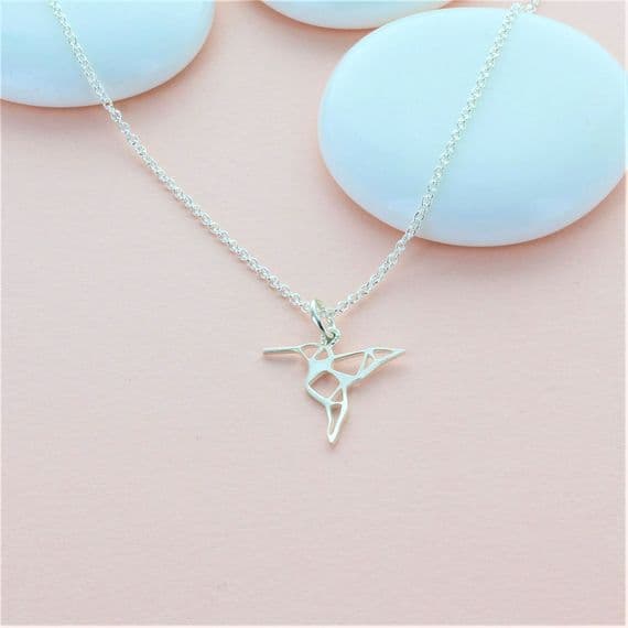 Origami Hummingbird Necklace