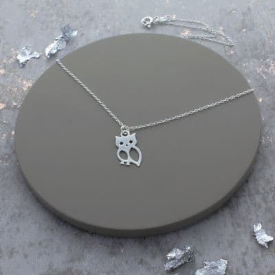 Owl Sterling Silver Necklace