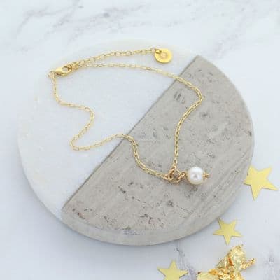 Pearl Gold Ankle Bracelet