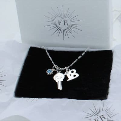 Personalised 18th Key necklace