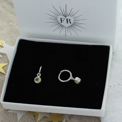 Personalised Birthstone Hoop Earrings