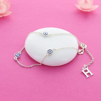 Personalised Evil Eye Bracelet