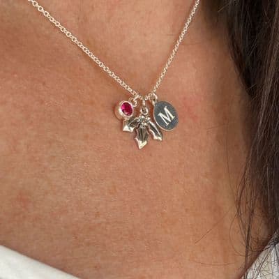 Personalised Holly Charm Necklace