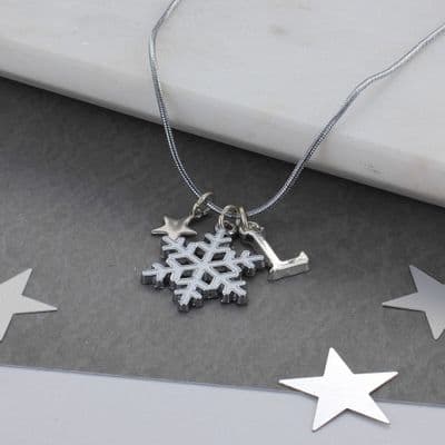Personalised Kids Snowflake Necklace