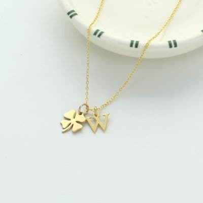 Personalised Lucky Clover Necklace