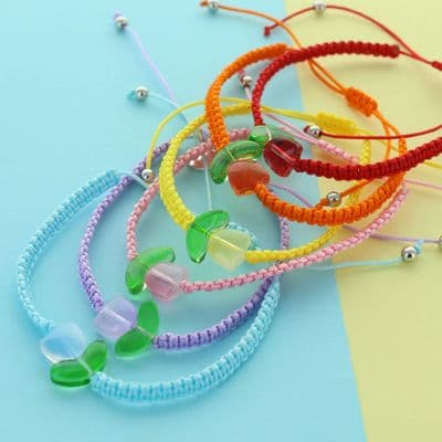 Personalised Macrame Tulip Flower Bracelet